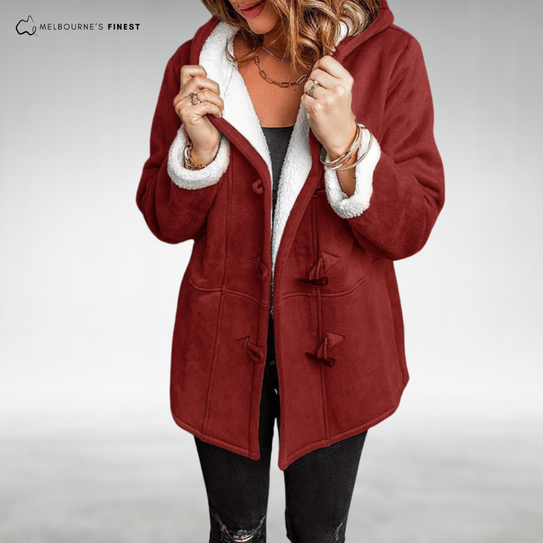 Overcast Stylish button-front coat for women | Amara