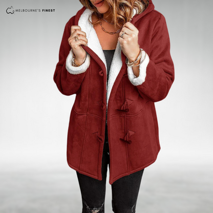 Overcast Stylish button-front coat for women | Amara
