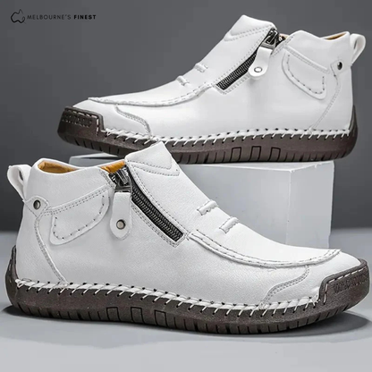 Supple Comfortable zip-up shoes for men | Orlin