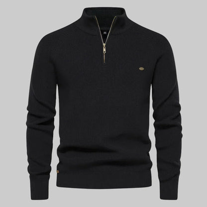 Half-zip stand-collar knit jumper for men | Dorian -1