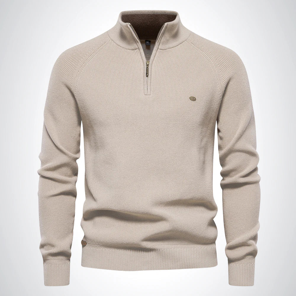 Half-zip stand-collar knit jumper for men | Dorian -2