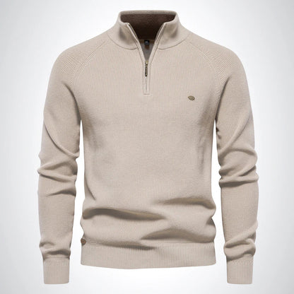 Half-zip stand-collar knit jumper for men | Dorian -2