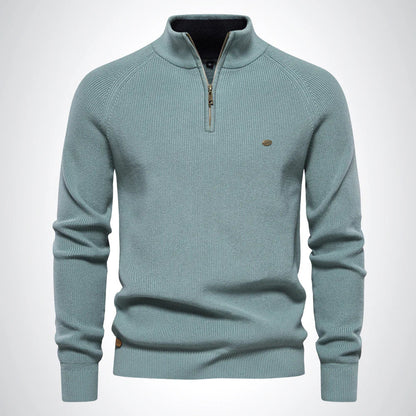 Half-zip stand-collar knit jumper for men | Dorian -3