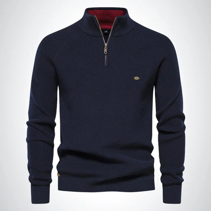 Half-zip stand-collar knit jumper for men | Dorian -5
