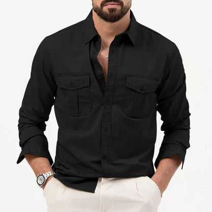 Evening Casual long sleeve button-up shirt for men | Carter
