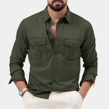 Evening Casual long sleeve button-up shirt for men | Carter