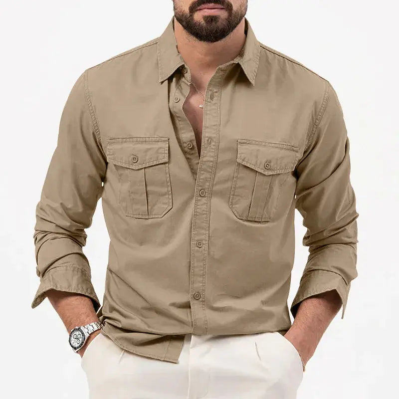 Evening Casual long sleeve button-up shirt for men | Carter