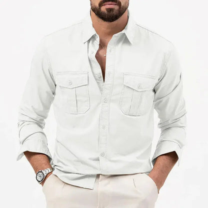 Evening Casual long sleeve button-up shirt for men | Carter