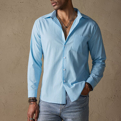 Seasonal Casual shirt with traditional collar for men | Matteo
