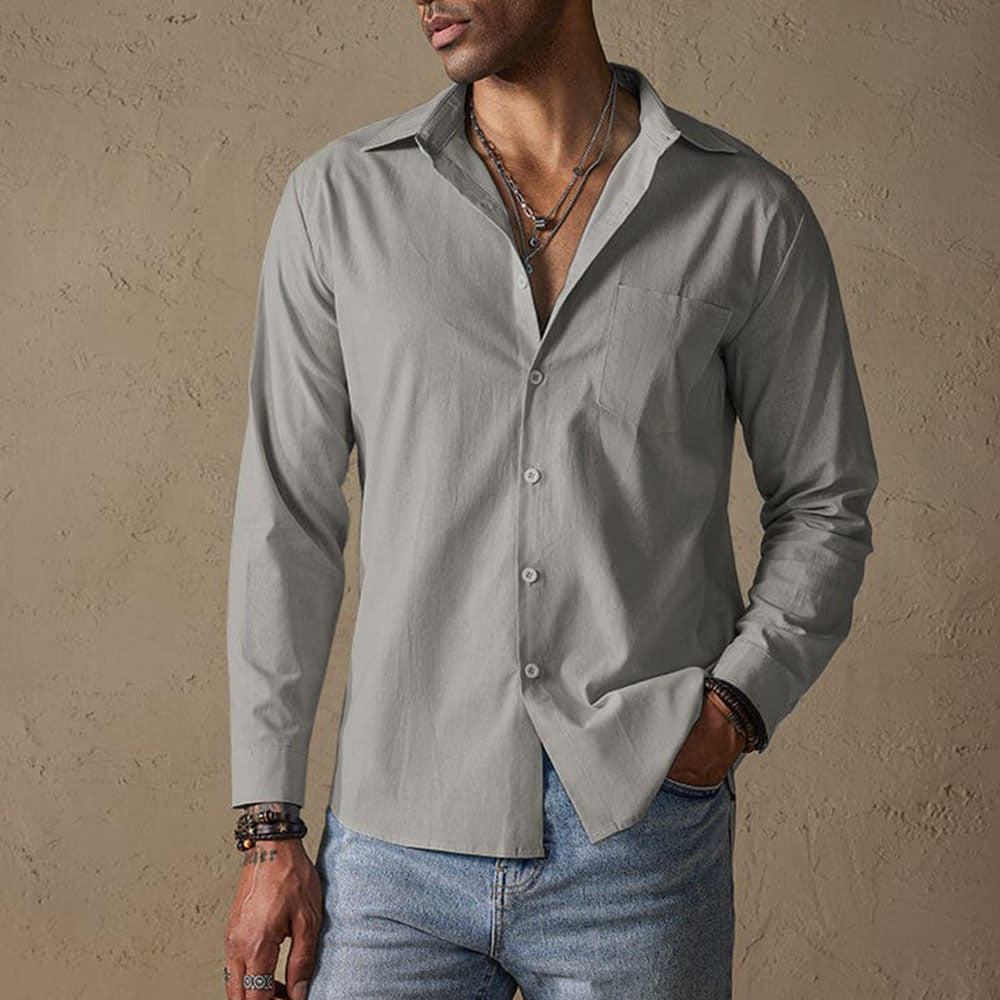 Seasonal Casual shirt with traditional collar for men | Matteo