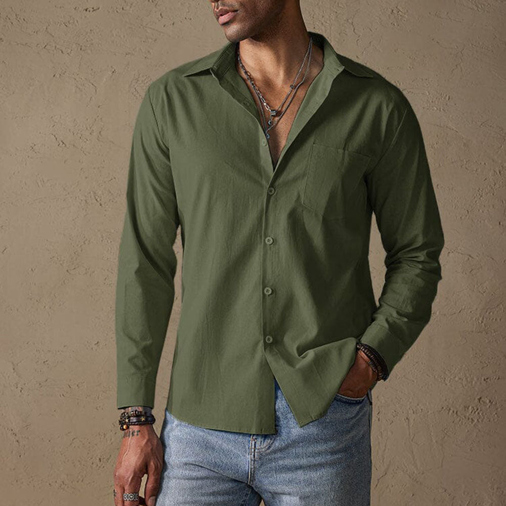 Seasonal Casual shirt with traditional collar for men | Matteo