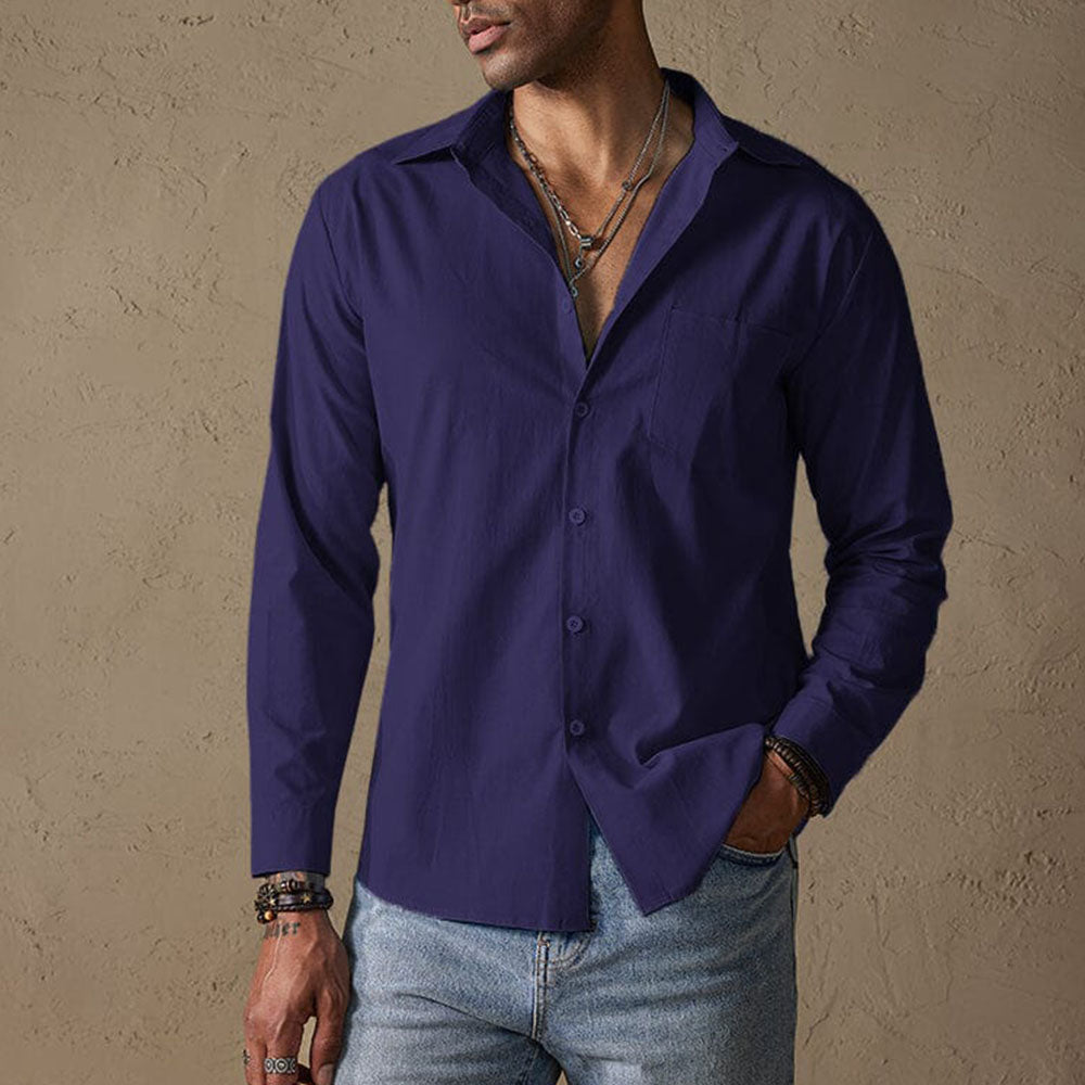 Seasonal Casual shirt with traditional collar for men | Matteo