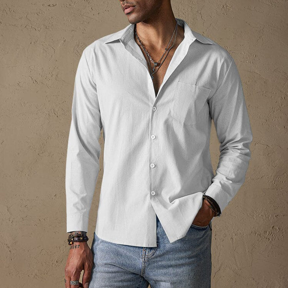 Seasonal Casual shirt with traditional collar for men | Matteo