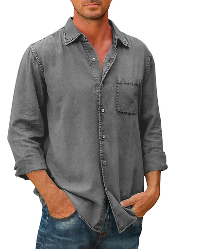 Everyday Long sleeve denim shirt for men | Mason