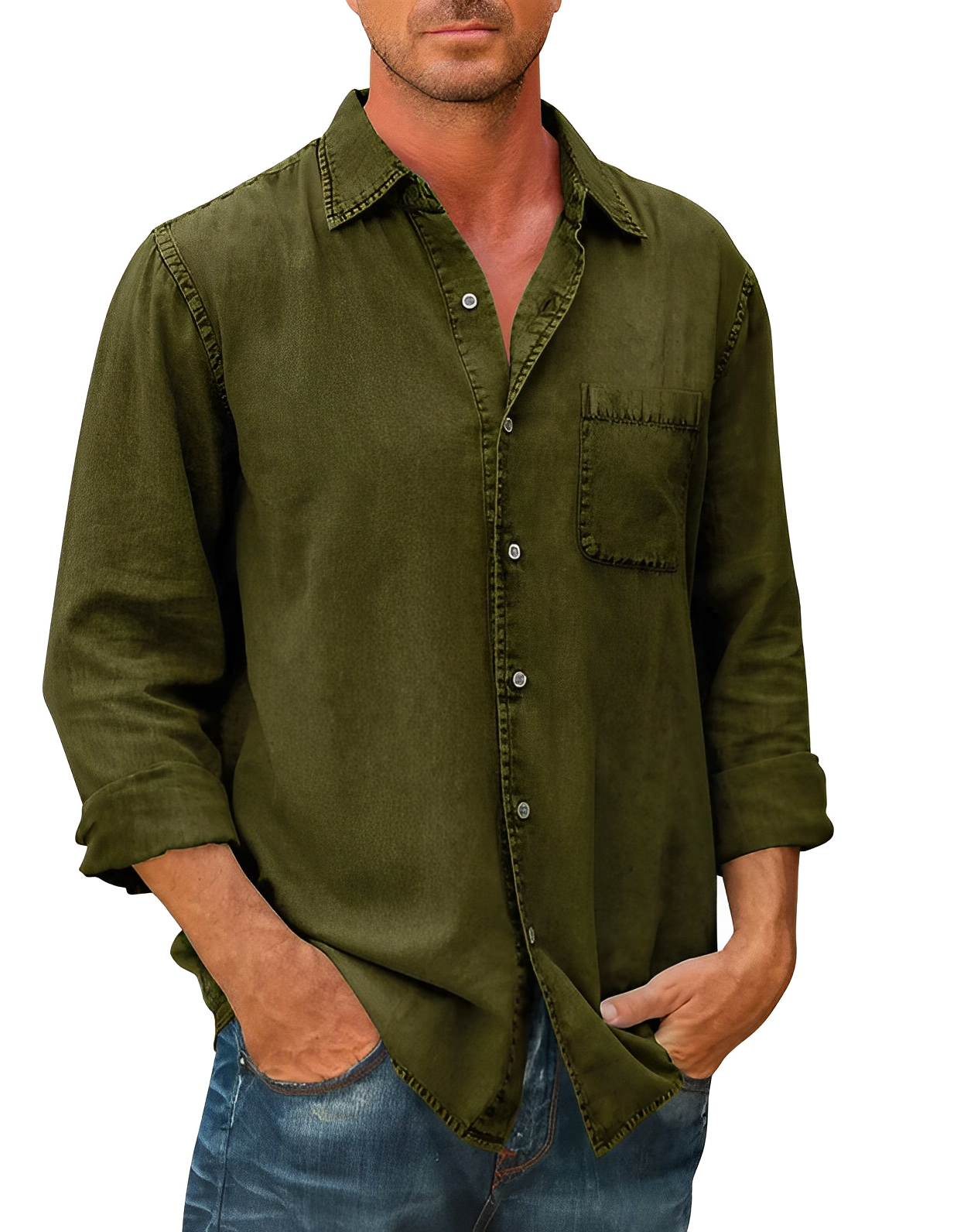 Everyday Long sleeve denim shirt for men | Mason