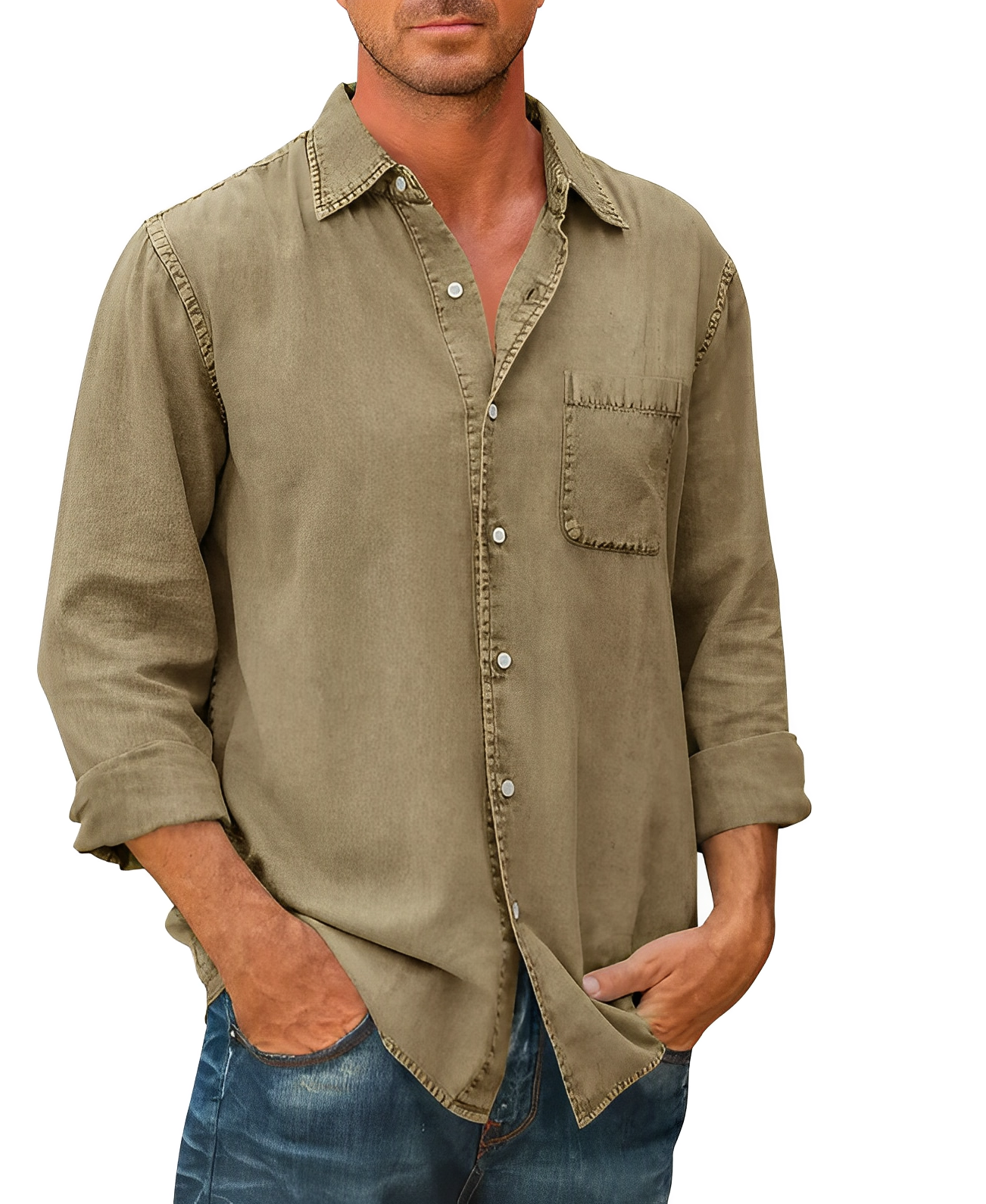Everyday Long sleeve denim shirt for men | Mason