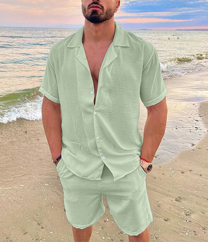 Woven Summer short sleeve set for men | Eden