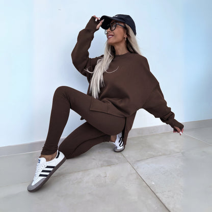 Casual sweatshirt and pants co-ord set for women | Yachi -8
