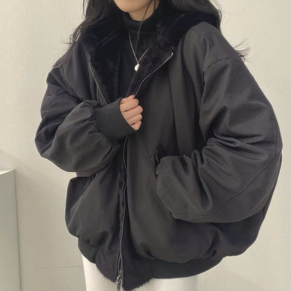 Reversible hooded warm winter coat for women | Lira -2