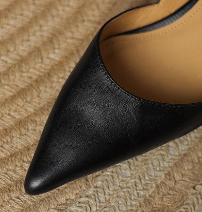 Refined genuine leather stiletto heels for women | Carlen -26