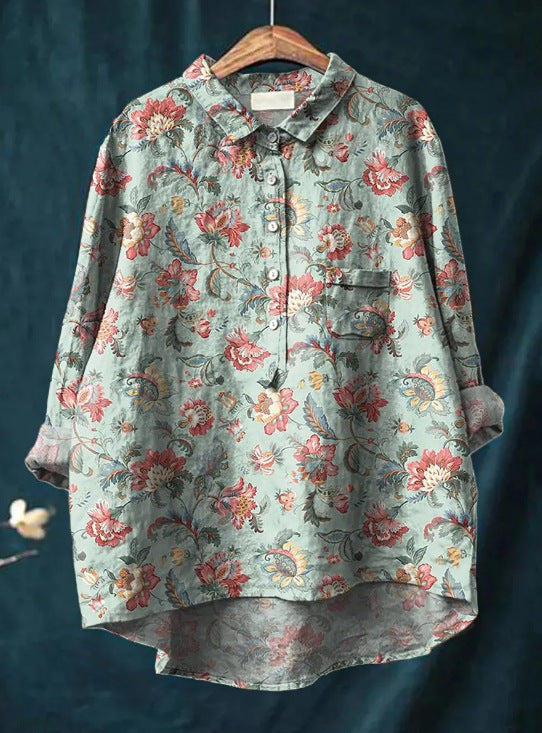 Feminine French vintage style blouse for women | Anita -1