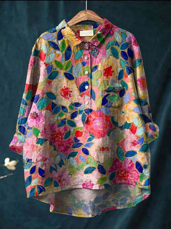 Feminine French vintage style blouse for women | Anita -3