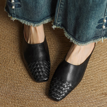 Elegant genuine leather slip-on mules for women | Dalvi -17