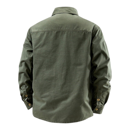 Casual relaxed cotton overshirt for men | Dockside -2