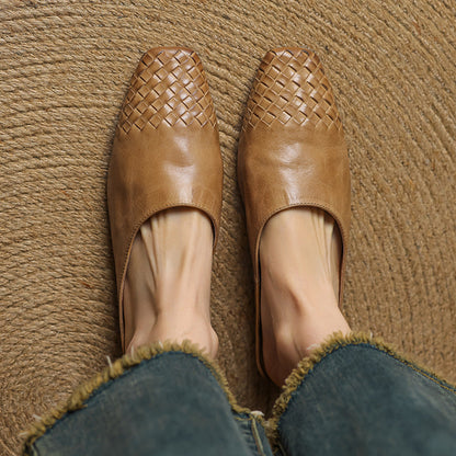 Elegant genuine leather slip-on mules for women | Dalvi -10