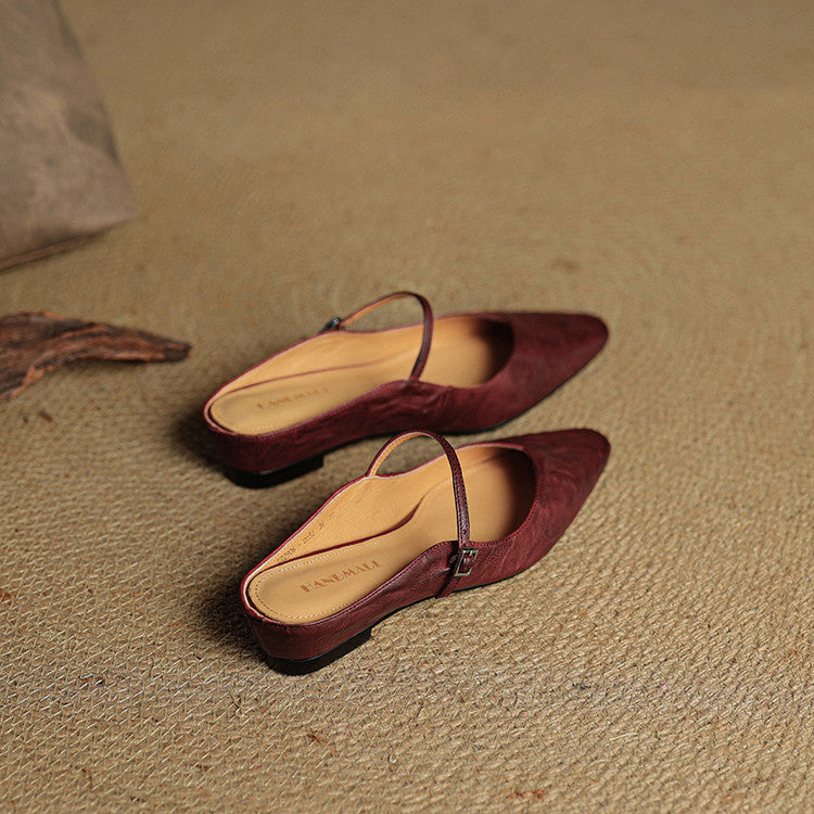 Elegant genuine leather mules for women | Orella -13