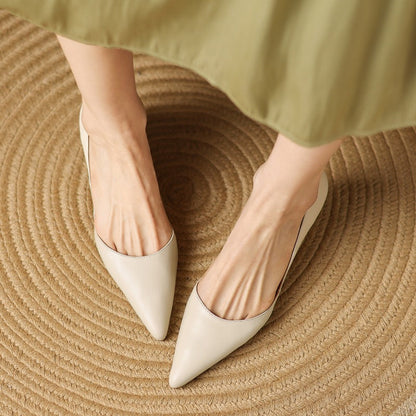Refined genuine leather stiletto heels for women | Carlen -15