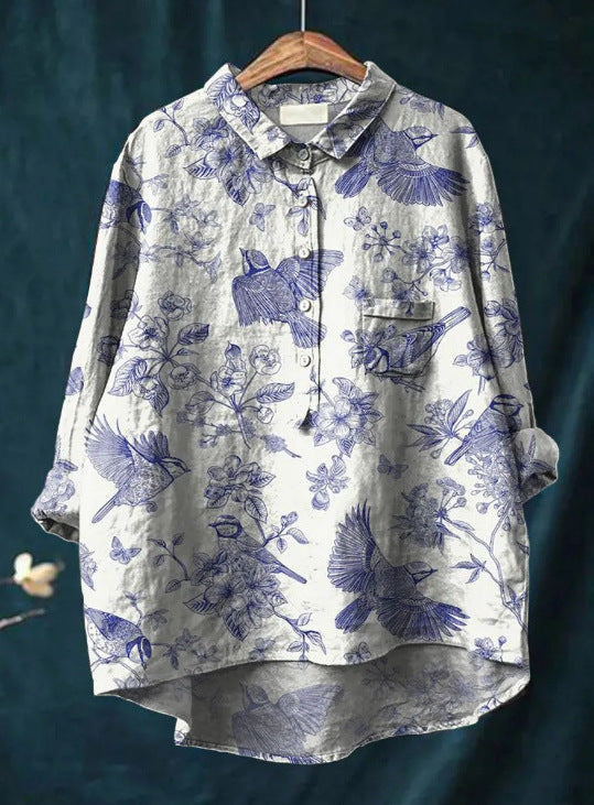 Feminine French vintage style blouse for women | Anita -4