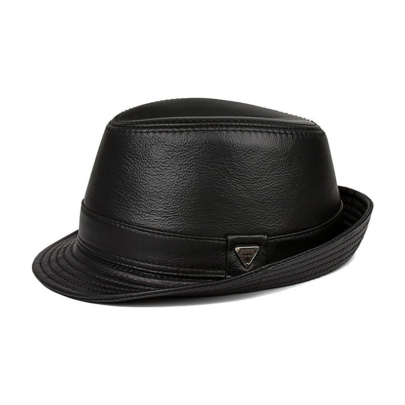 Classic leather brim heritage fedora hat for men | Kingsman -1