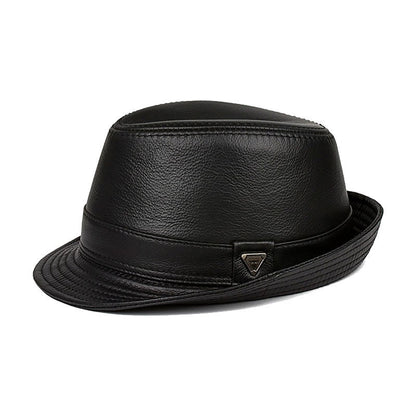 Classic leather brim heritage fedora hat for men | Kingsman -1