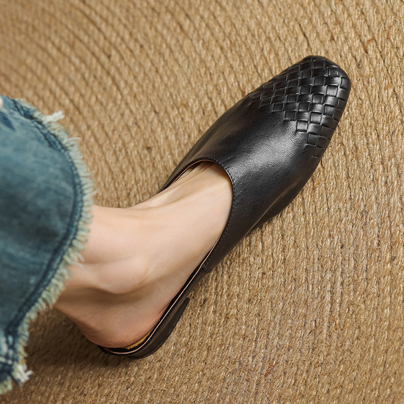 Elegant genuine leather slip-on mules for women | Dalvi -19