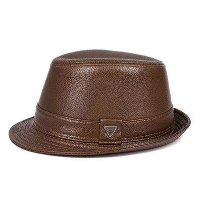 Classic leather brim heritage fedora hat for men | Kingsman -5
