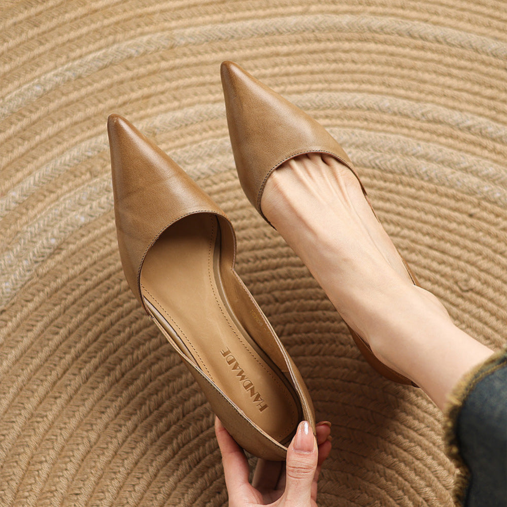 Refined genuine leather stiletto heels for women | Carlen -8