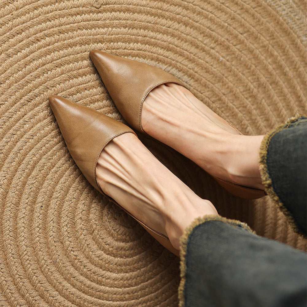 Refined genuine leather stiletto heels for women | Carlen -11