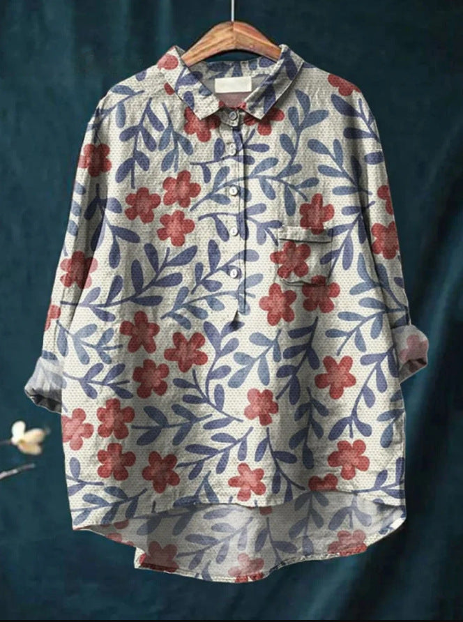 Feminine French vintage style blouse for women | Anita -5