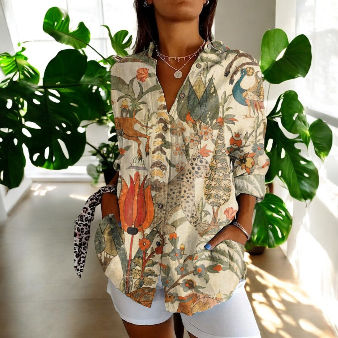Stylish floral everyday blouse for women | Irene -3