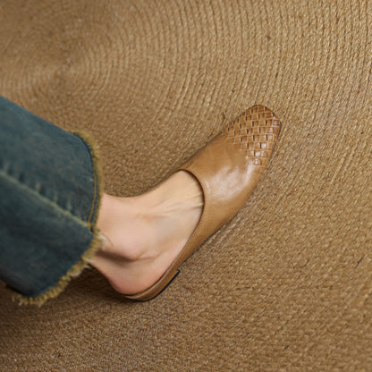 Elegant genuine leather slip-on mules for women | Dalvi -11