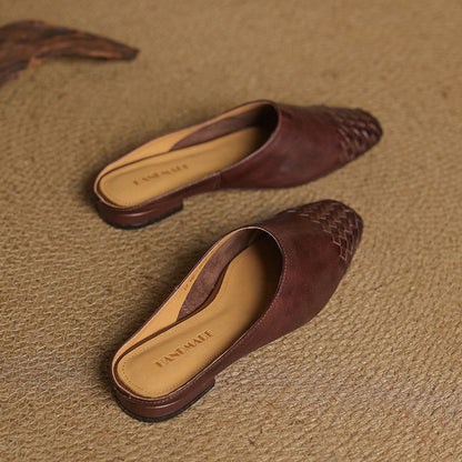 Elegant genuine leather slip-on mules for women | Dalvi -6