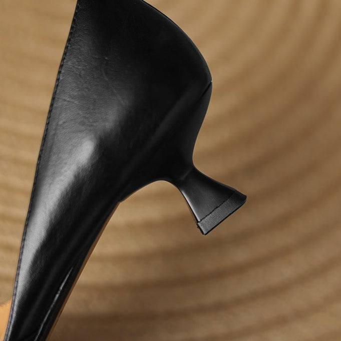 Refined genuine leather stiletto heels for women | Carlen -28