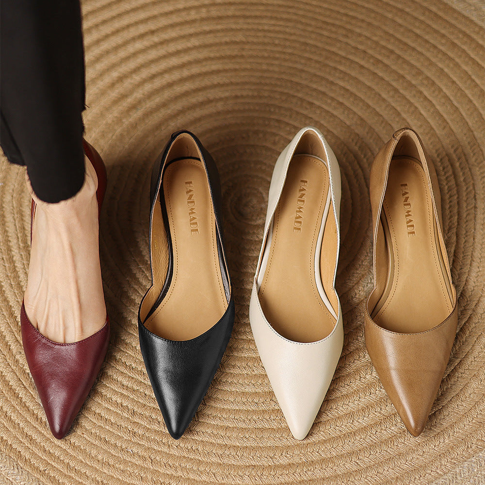 Refined genuine leather stiletto heels for women | Carlen -13