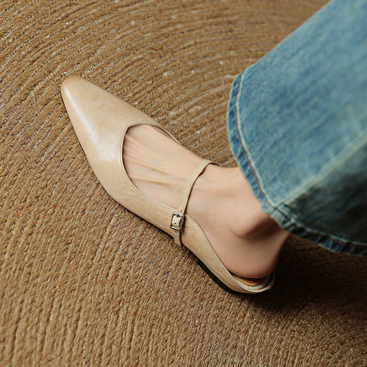 Elegant genuine leather mules for women | Orella -2