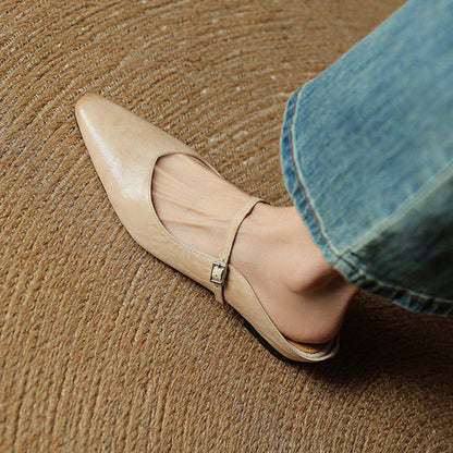 Elegant genuine leather mules for women | Orella -2