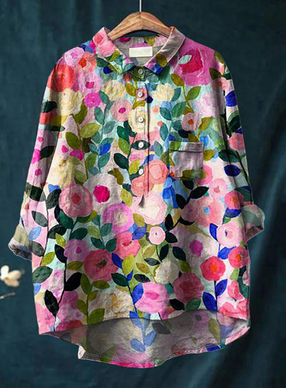 Feminine French vintage style blouse for women | Anita -2