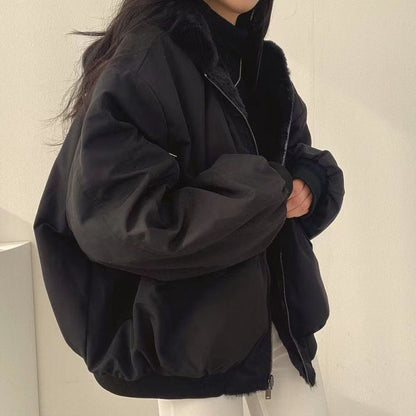 Reversible hooded warm winter coat for women | Lira -3