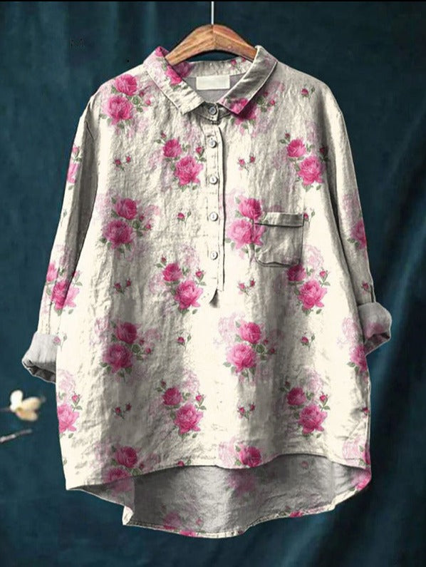 Feminine French vintage style blouse for women | Anita -6