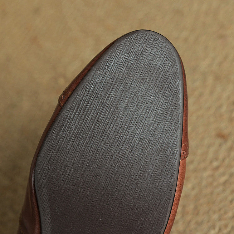 Classic genuine leather ballet flats for women | Graneth -17